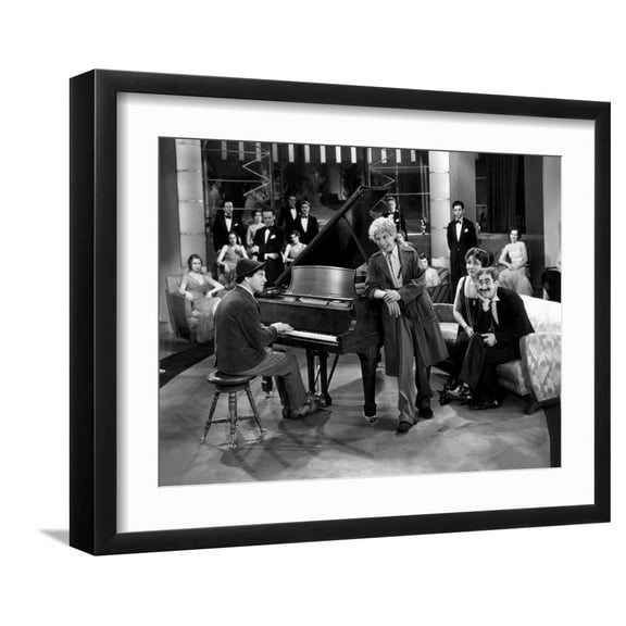 Art.com Animal Crackers, 1930, Entertaining Party Guests Photo, Black Frame Wall Art, 21" x 17"