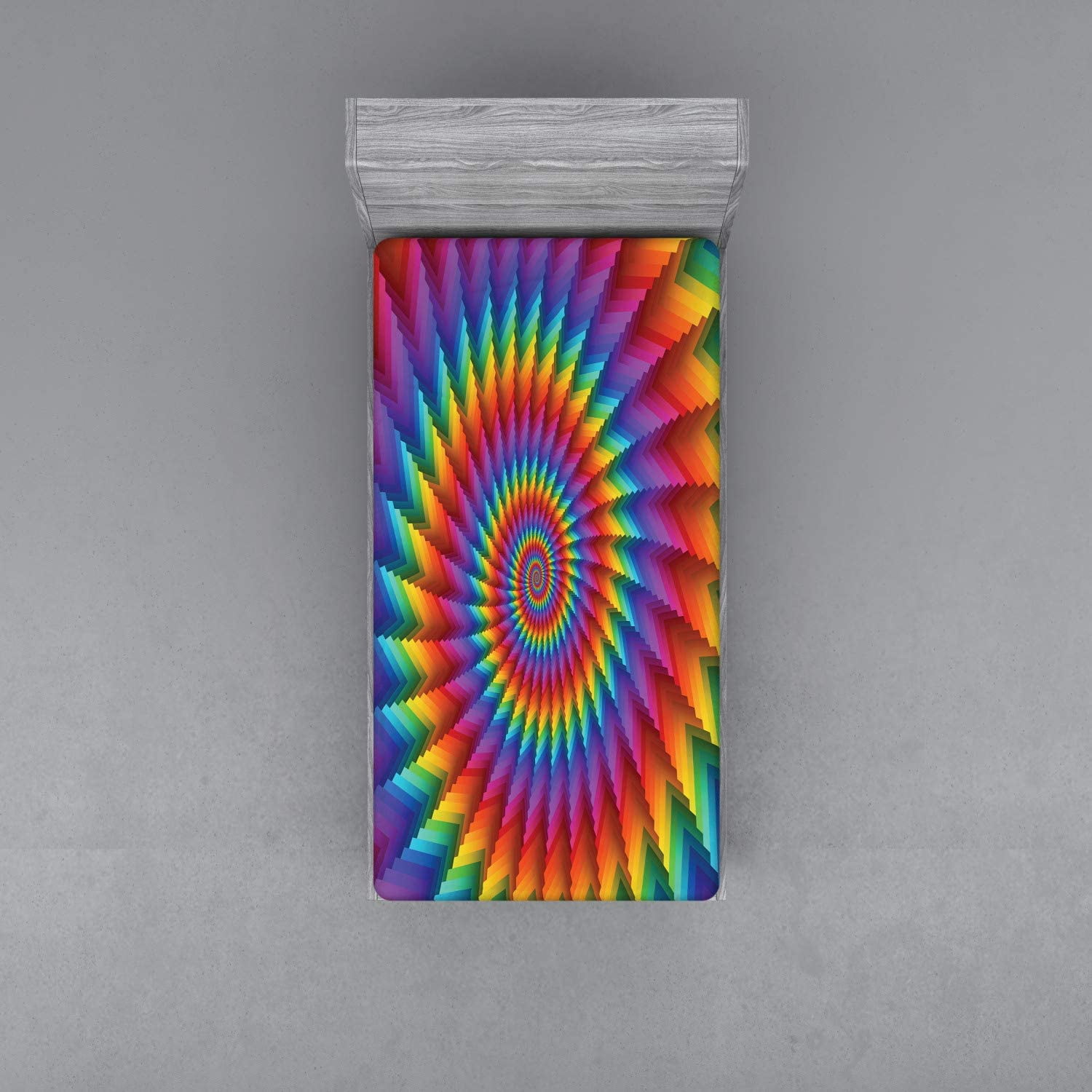 Twin Size Ambesonne Trippy Fitted Sheet Blue Red Soft Decorative Fabric Bedding All-Round Elastic Pocket Psychedelic Rainbow Spiral in Vibrant Colors Circular Rainbow of Optical Illusion Twin Size Ambesonne Trippy Fitted Sheet Blue Red Soft Decorative Fabric Bedding All-Round Elastic Pocket Psychedelic Rainbow Spiral in Vibrant Colors Circular Rainbow of Optical Illusion