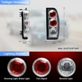 thumbnail image 7 of 1 Pair Tail Lights Compatible with 1998-2004 Nissan Frontier,Driver & Passenger Side,Chrome Housing+Clear Lens, 7 of 7
