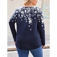 thumbnail image 2 of Weardear Womens Plus Size Long Sleeve Shirts V Neck Fall Tunic Tops for Dressy Casual, 2 of 5