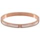 thumbnail image 2 of Moderna pulsera abierta de acero inoxidable en color oro rosa para mujer, 2 of 6