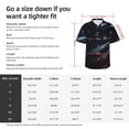thumbnail image 5 of Honeii American Flag Waving Print Print Men’s Hawaiian Shirt,Classic Button-Down Short Sleeve Shirt, for Beach, Vacation, and Outdoor Activities,X-Large, 5 of 7