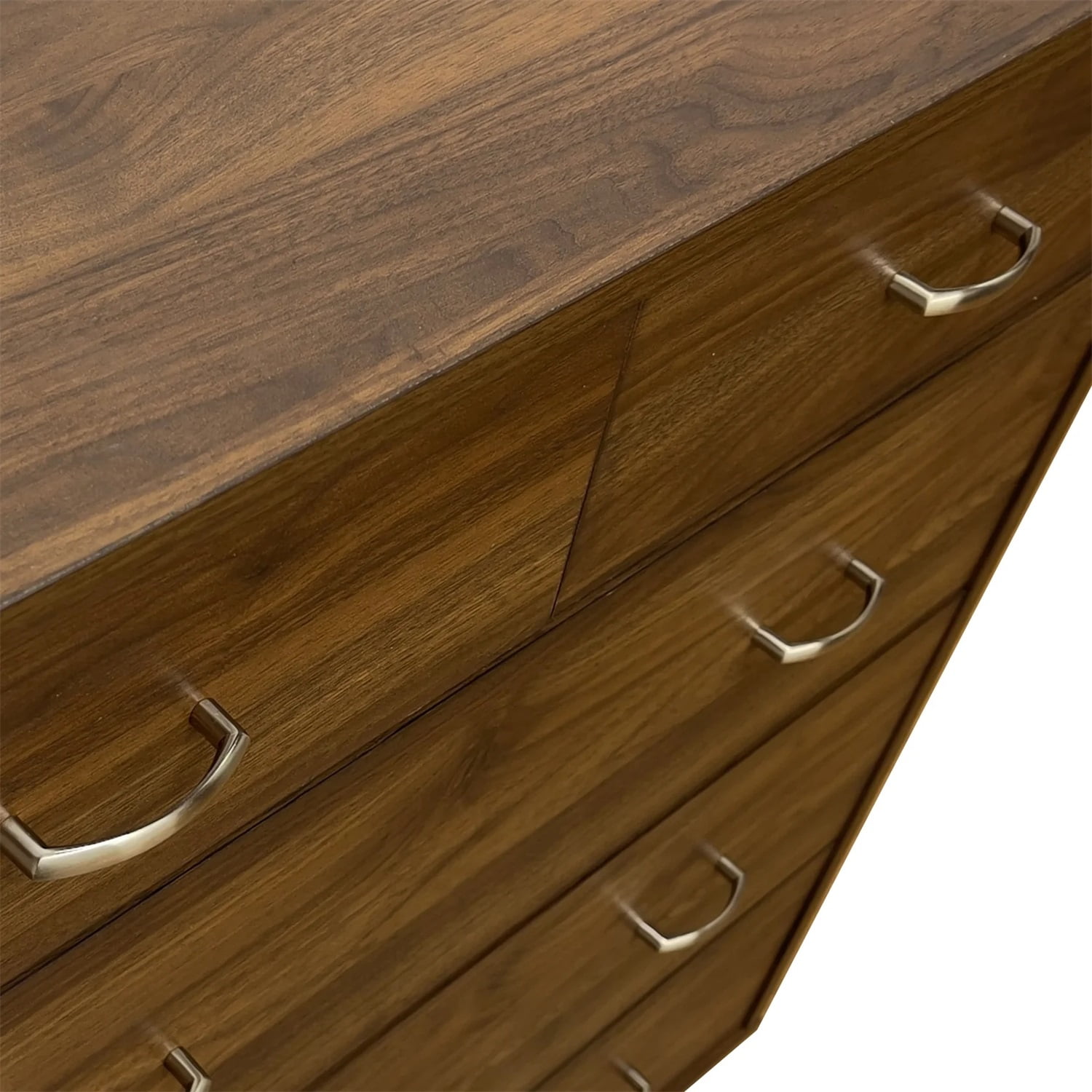 Kadyn 5 Drawer Dresser, Mid Century Drawer Dresser with 5 Drawers, Modern MDF Drawer Chest for Living Room, Columbia Walnut Kadyn 5 Drawer Dresser, Mid Century Drawer Dresser with 5 Drawers, Modern MDF Drawer Chest for Living Room, Columbia Walnut