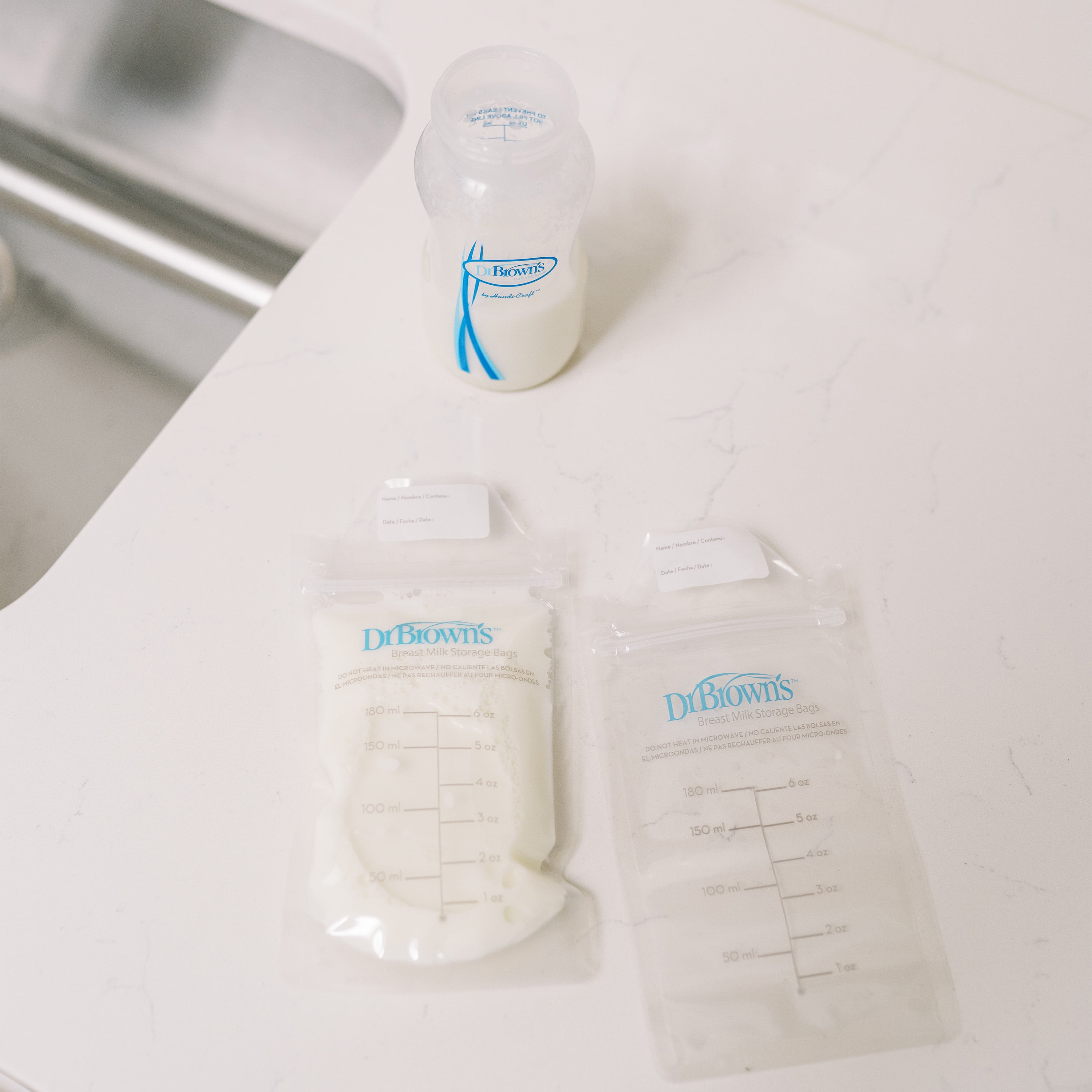 Breast Milk Storage Dr Brown's Breast To Bottle Breast Milk Storage Bag  Browns Natural Flow Level Standard