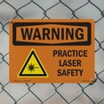 thumbnail image 4 of Practice Laser Safety OSHA WARNING Aluminum Sign 14 Inch x 10 Inch - 5 Pack, 4 of 8