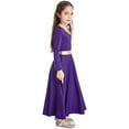 thumbnail image 2 of YONGHS Kids Girls Lyrical Dance Dress for Church Worship Praisewear Purple 8, 2 of 7