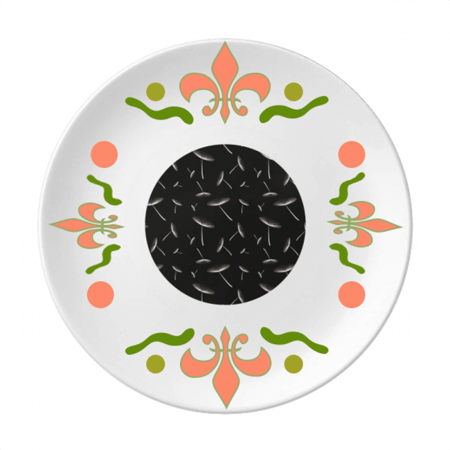 

White Dandelion Flowers s Flower Ceramics Plate Tableware Dinner Dish