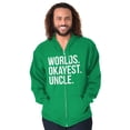 thumbnail image 5 of Worlds Okayest Uncle Niece Nephew Fun Zip Hoodie Sweatshirt Men Brisco Brands 3X, 5 of 5