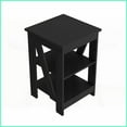 thumbnail image 3 of Modern Space-Saving Coffee Table with Two Shelves for Living Room, Organizes Books & Remotes, 3 of 8