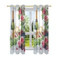 thumbnail image 7 of Yayeee Window Curtains Set of 2 for Living Room Light Filtering 63"x42", Roses Champagne, 7 of 7
