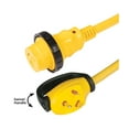 thumbnail image 2 of Maro Power Cord 50SPP.RV Power Plus; Power Supply Cord; With Power Indicator Light; 30 Amp; 6 Gauge; 50 Foot; Yellow; Contour Grip With Thumbprint Locator; With Threaded Lock Ring, 2 of 3