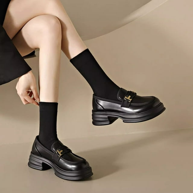 Cameland Chaussures Mary Rétro Françaises pour Femmes, Style Petit Parfum, Bout Rond, Perles, Plates, Décolleté Peu Profond, Cuir Verni Doux, Printemps