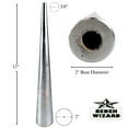 thumbnail image 2 of BENCH WIZARD 12" Large Tapered Steel Mandrel  Tapers 0.5" to 6.25"  Smooth Finish No Grooves  Includes Screwhole For Mounting  Designed For Jewelry Making For Earrings, Hoops, Bracelets, Bangels, 2 of 5