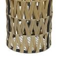 thumbnail image 4 of DecMode Brown Plastic Rattan Decorative Candle Lantern, 4 of 7