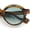 Tortoise - Green, variant on Mens Thick Plastic Round Oval Keyhole Horn Rim Hipster Vintage Style Sunglasses Black - Blue