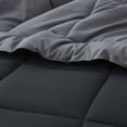 thumbnail image 5 of Nestl Queen Comforter Set, 3 Piece Bed in a Bag, Reversible Down Alternative Bedding Set, Black & Gray, 5 of 9