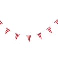 thumbnail image 1 of 1 Set Carnival Circus Bunting Banner Striped Pennant Banner Triangle Bunting Flag (L), 1 of 3