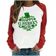 thumbnail image 1 of QIPOPIQ T-Shirts à Manches Longues à Col Rond pour Femmes T-Shirts de la Saint-Patrick T-Shirt Imprimé Trèfle de Printemps T-Shirt Vert Porte-Bonheur T-Shirts de la Saint-Patrick Tuniques Patchwork Hauts Chemises de Fête Aubaines, 1 of 6