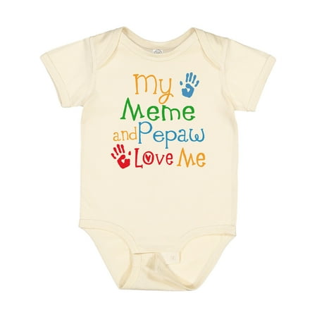 

Inktastic Meme and Pepaw Love Me Gift Baby Boy or Baby Girl Bodysuit