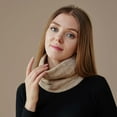 thumbnail image 3 of Warm Neck Protector Winter Fleece Windproof Scarf Unisex Double-Layer Warm Neck Cover Plush And Thickened Knitted Neck Cover,Beige, 3 of 3