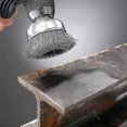 thumbnail image 5 of 5-piece Wire Cup Brush Set Compatible With Drill Bit 1/4" Spindle Wire Brushes, 5 of 5