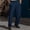 Navy, variant on Bcfgryg Mens Solid Color Business Casual Straight Suit Pants Pants Dress Pants Men Casual Green L