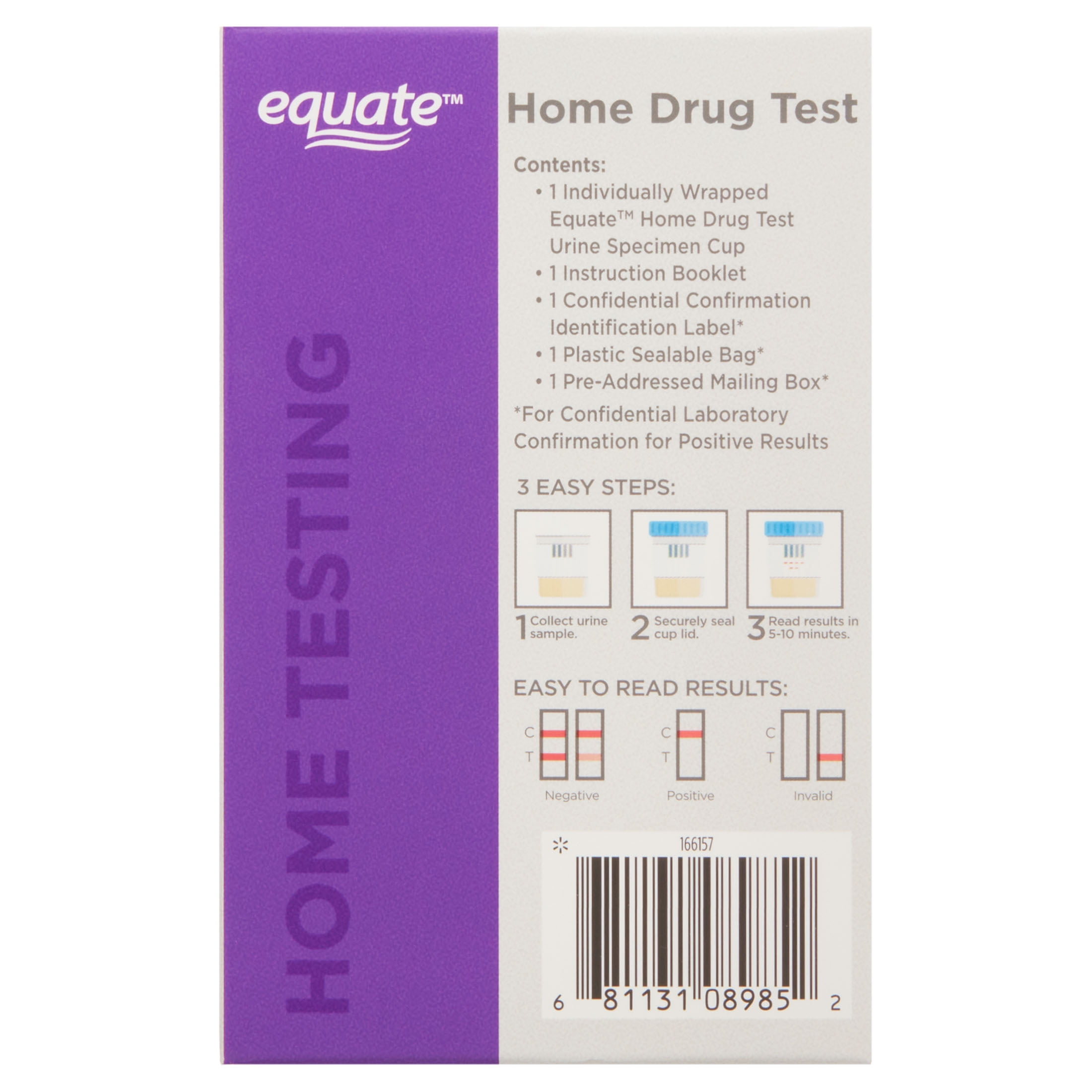 Equate 4 Panel At-Home Drug Test for 4 Illicit Drugs, 1 Test 