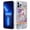 #6, variant on EUBUY for iPhone 13 Pro Max 6.7 TPU CaseiPhone 13 Pro Max 6.7 Blue Rose with Ring Buckle IMD Plating Double-sided Laminated Flower Series TPU Case #3