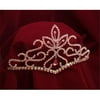 Sunnywood 4005 Rhinestone Adult Tiara - Silver With Pink Stones
