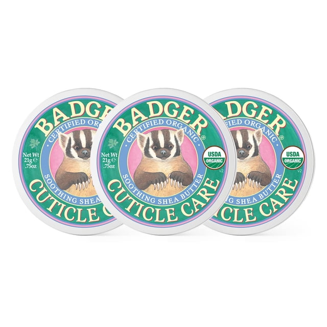 Crema Cuticle Care Badger 100% orgánica, 22 ml, rica en manteca de karité