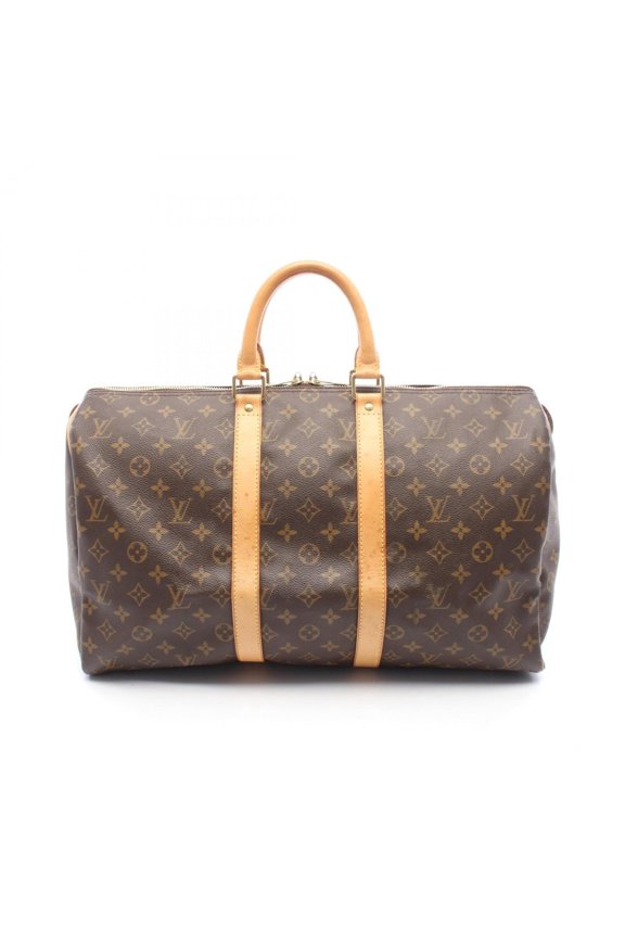 Pre-Owned Louis Vuitton Keepall 45 Monogram Boston Bag Handbag, Coated Canvas Leather,...
