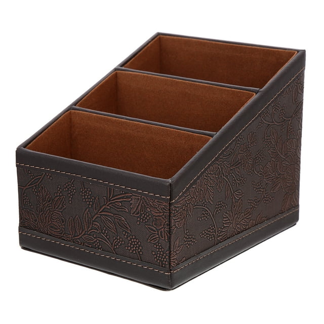 EeaseMX Organizador de escritorio con soporte para control remoto, caja de almacenamiento para artículos diversos para el hogar y la oficina.