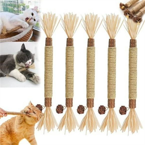 Fiudx Juguetes Masticables para Gatos, Palitos de Menta Natural para Moler, Premios Masticables Seguros, Palitos para Limpiar Muelas, Ejercicio para Aliviar El Estrés, Diversión En Interiores, Paquet