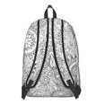 thumbnail image 2 of Paisley Pattern Canvas School Backpack, Artistic Floral Vintage Boho Daypack with Mandala Inspired Design, 2 of 5
