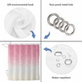 thumbnail image 5 of Pink Ombre Ocean Waves Bathroom Shower Curtains with 12 Hooks Polyester Waterproof Shower Curtain for Stalls and Bathtubs Summer Sea Coastal Decorative Bathroom Privacy Curtain 72x96 Inches, 5 of 9