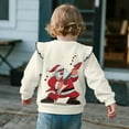 thumbnail image 5 of Xixirimido Christmas Santa Claus Guitar Print Toddler Girls Casual Sweatshirt Long Sleeve Pullover with Ruffle Shoulder Graphic Crewneck Sweater for Fall & Winter, for 4-5T, 5 of 7