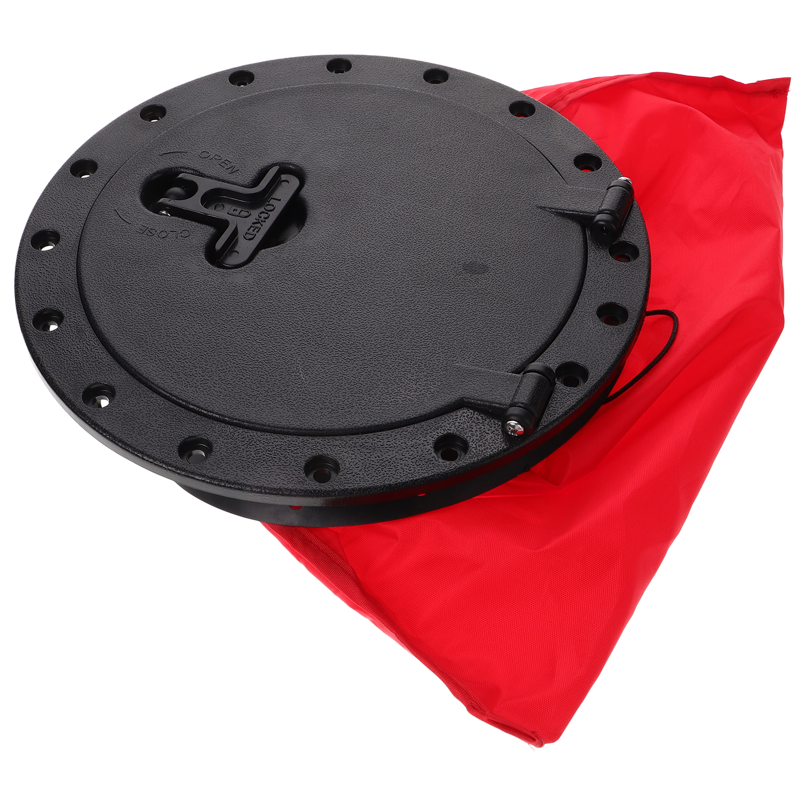 Kayak Hatch Cover 8 Inch Circular Non Slip Inspection Hatch Detachable Cover Deck Plates With Storage Bag For Marine Boat Kayak Canoe Rowing Supplies