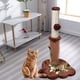 thumbnail image 2 of 19 '' alto y estable gato rascador poste rascador torre poste rascador estante de escalada colgante rascadores animales adultos marrón, 2 of 9