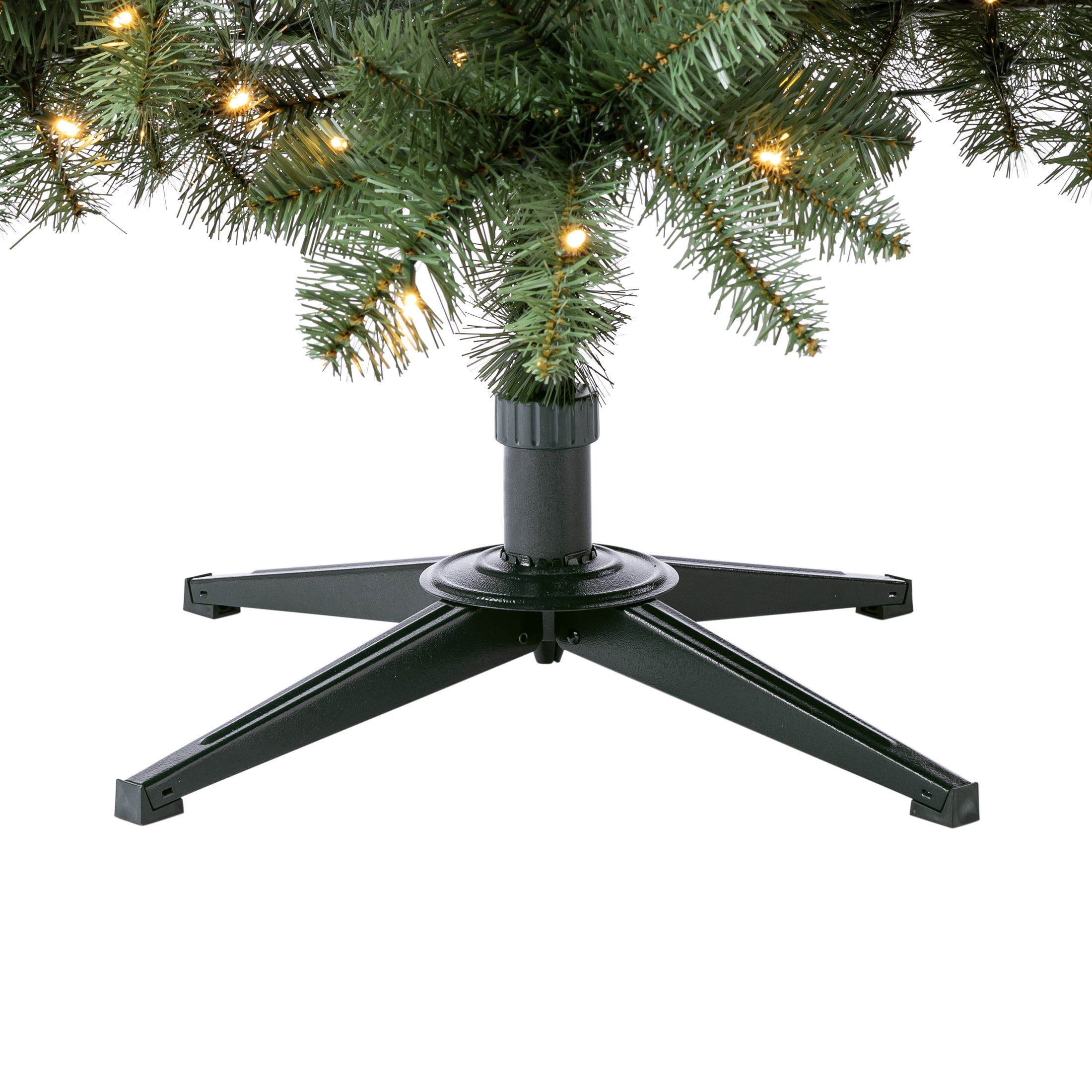 6.5' Pre-Lit Windham Spruce Green Artificial Christmas Tree with 300 Warm White LED Lights and Stand, by Holiday Time