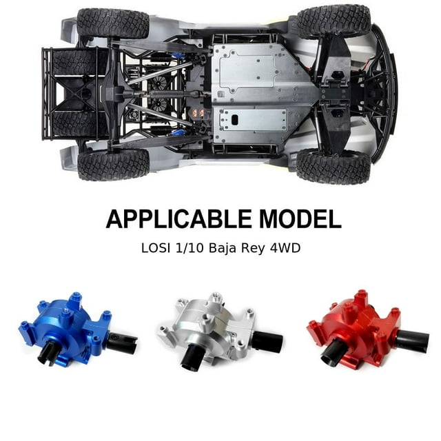 VONKY 1pcs 1/10 Aluminum Alloy Differential Gear Box For Baja Rey 4WD Short Course Diff RC Car Accessories Replacement Parts Silver