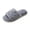 47#Gray, variant on Women Heart Embroidery Fuzzy Slide Slippers Single Strap Open Toe Non Slip Soft Flat Indoor Bedroom House Slides