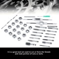 thumbnail image 4 of HLONK 40pcs Tap And Die Set  M3-M12 Screw Nut Tap And Die Set  Hand Tools With Wrenches Pitch Gauge  Threading Tool Set For Cutting External And Internal Threads Machining With Adjustable, 4 of 5
