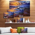 thumbnail image 3 of Sunset over Blue Tinged Waves - Seashore Photo Canvas Art Print, 3 of 4
