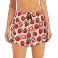 thumbnail image 2 of Pofeuu Cute Strawberry Print Women's Athletic Shorts Running Workout Shorts Tummy Control Quick Dry Gym Shorts with Pockets Double layer sports shorts-Large, 2 of 7