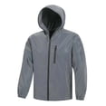 thumbnail image 3 of YFNNUP Men's Reflective Coat Hooded Windbreaker Fashion Running Pocket Jacket High Visibility Sport Coats Black,S, 3 of 7