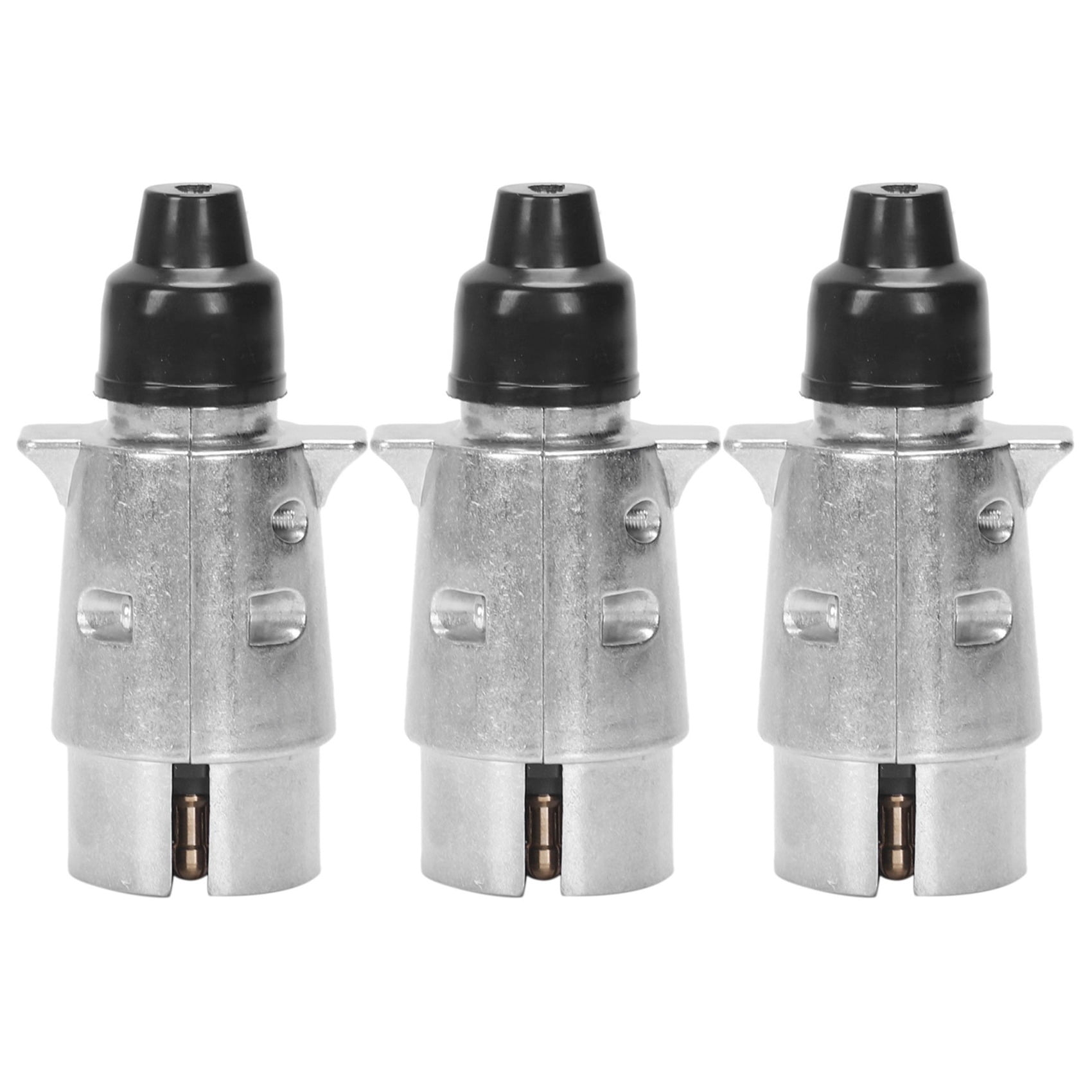 3X 7Pin Trailer Plug Heavy Duty Round Pin 7Pole Wiring Connector 12V