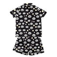 thumbnail image 6 of Auroural Kids Pajamas Set Button up Girls Button Front Pajama Top & Shorts Set, Panda print， 2-Piece, Sizes 2-14 & Plus, 6 of 6