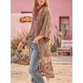 thumbnail image 4 of Txlixc Cardigan de playa casual para mujeres, 3 / 4 mangas bordadas transparentes Txlixc moda, 4 of 6