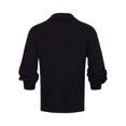 thumbnail image 3 of Mens Sweater Cable Knit Polo Collar Sweaters for Fall Winter Black M, 3 of 4