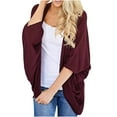 thumbnail image 1 of Cardigans Longs pour Femmes Légers Cardigan Plissé Uni à Manches Longues à Ourlet Irrégulier en Liquidation, 1 of 3
